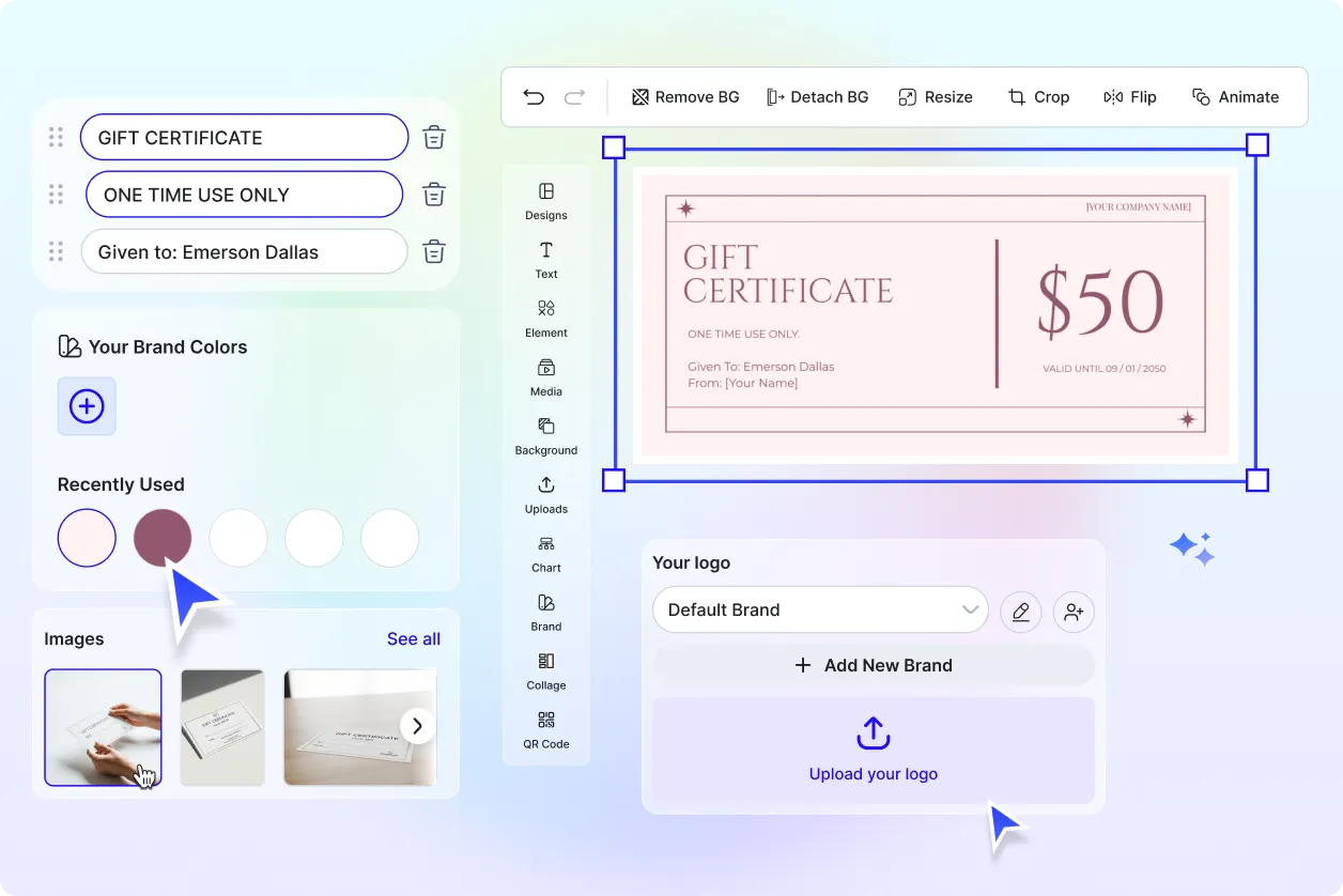 Free AI Gift Certificate Generator, Free Gift Certificate Maker Online